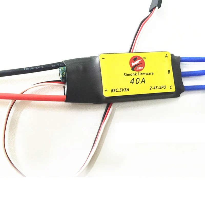 40A ESC Бесщеточный электронный регулятор скорости 2-4S 5V 3A BEC для FPV Мультикоптер Запчасти для инструментов