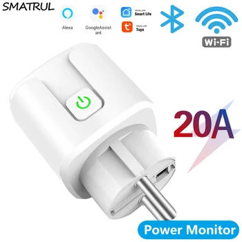 SMATRUL 20A Tuya WiFi EU Smart Plug 220V 1