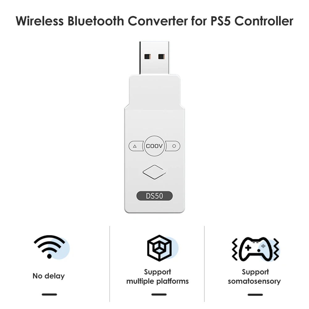 Usb wireless joystick gamepad converter for ps5 switch lite ps4 ps3
