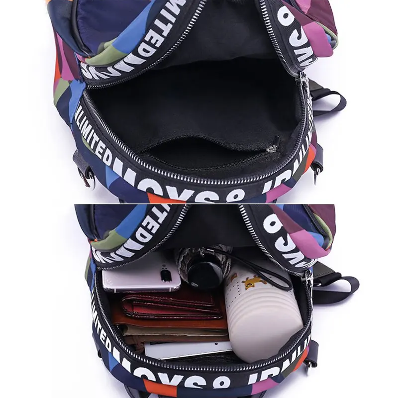 Oxford Cloth Women's Bag Fashion Camouflage Schoolbag Young Students'Travel Bag Single Shoulder Bag Women's Large Capacity Bag