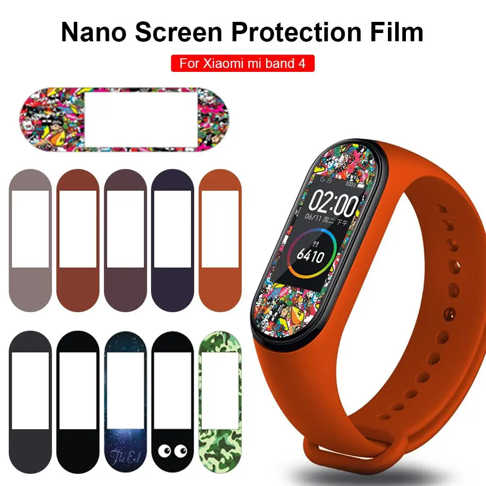 Новейшая водонепроницаемая пленка для Mi Band 4 NFC версия TPU Nano Взрывозащищенная защитная цветная пленка для экрана браслет millet 4