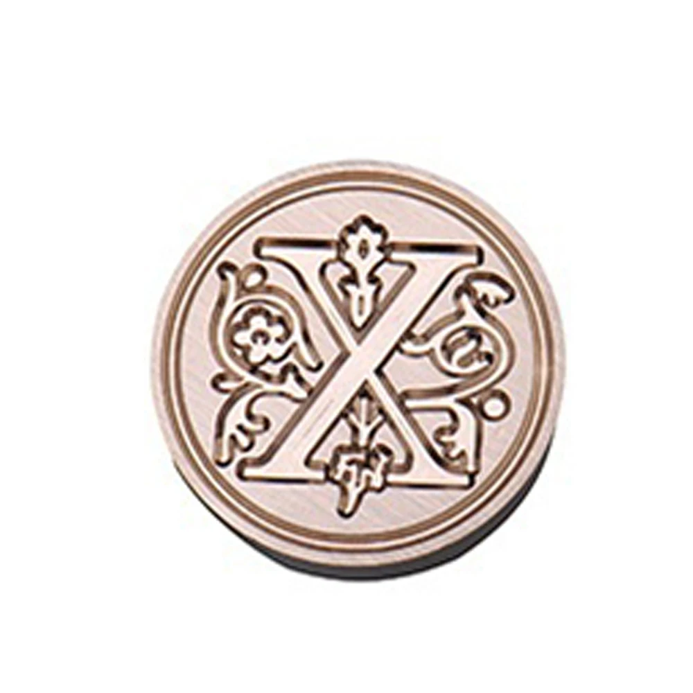 X Sealing Stamp Letters Brown Customize Vintage Envelope Candle Seal Fire Candle Seal European Alphabet A-Z 1 Set Logo Decor - Цвет: X