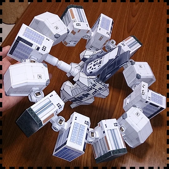 Movie Interstellar Endurance Spacecraft Ship DIY Handcraft PAPER MODEL KIT Handmade Toy Puzzles 1