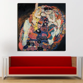 

Gustav Klimt The Maiden Canvas Painting Print Living Room Home Decoration Modern Wall Art Oil Painting Posters Pictures Artwork