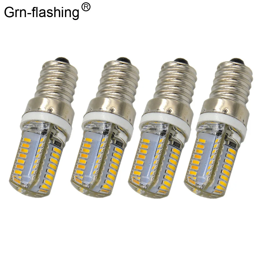 1 шт. Led E14 лампа диод 220 В 4 Вт 3014 SMD Светодиодное освещение светильники заменить галогенные фары люстра домой оформлены свет