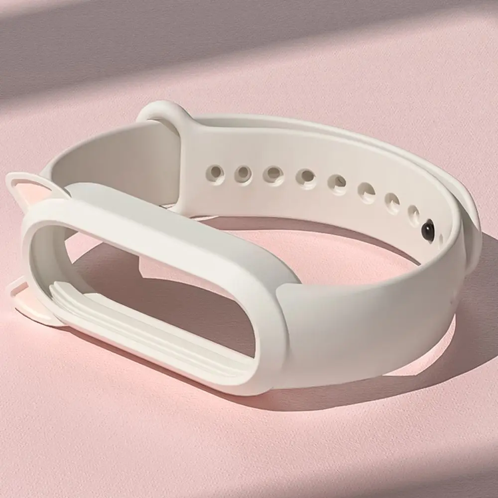 Replace Belt for Xiaomi 3/4 Strap Ears Bumper Cat Earmuffs Case Smart Bracelet Strap Wristband for Mi Band 6 5 4 3