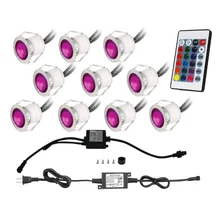

Remote Control Led Deck Light 12V Wifi 24key RGB Waterproof Underground Lamp For Garden Holiday Decor Spotlight EU US UK AU Kit
