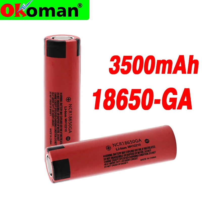 18650 GA 3,7 v 3500 mah 18650 литиевая аккумуляторная батарея для фонарика батареи для Panasonic