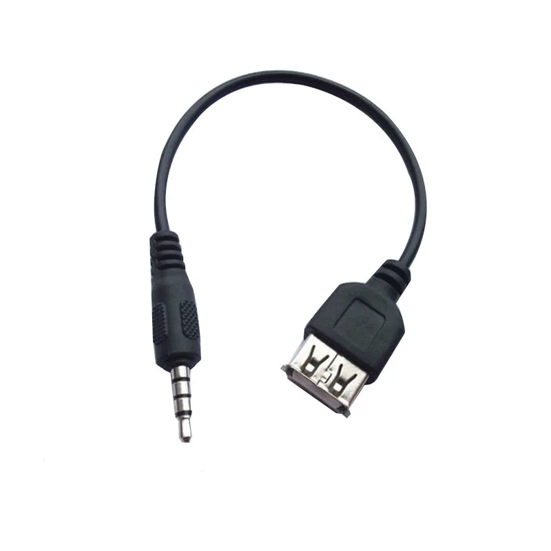 USB 2 0 тип автомобиля AUX кабель A женский фотокабель 3 5 мм мужской аудио