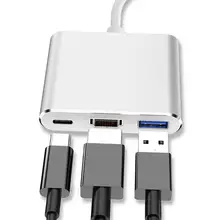 Горячая Распродажа USB концентраторы многофункциональные HW-TC34 тип-c к HDMI USB PD зарядка 3 в 1 адаптер конвертер док-станция