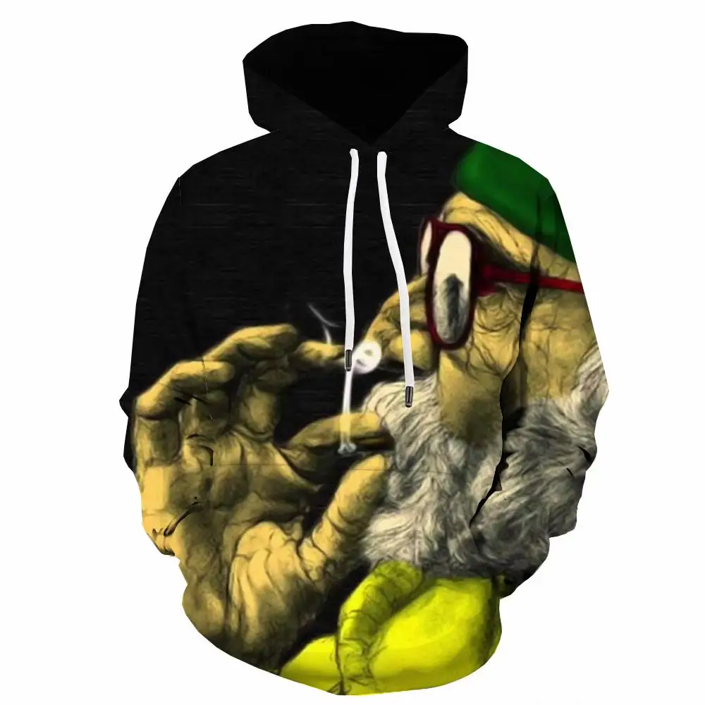 

3d Hoodies Portrait Sweatshirts men Smokes Hooded Casual National Flag Hoodie Print Painting Hoody Anime Long Sleeve Streetwear