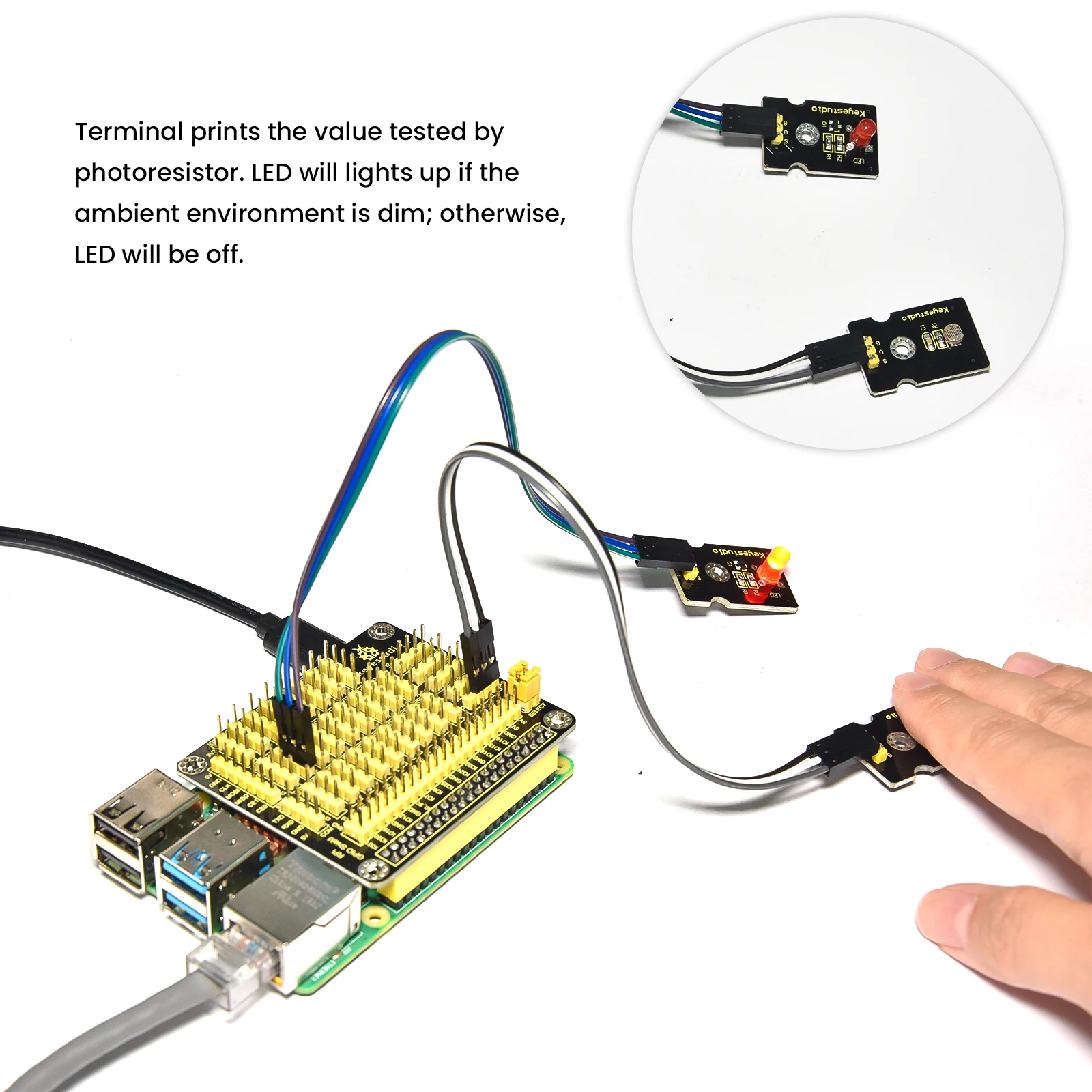 Keyestudio raspberry pi 4b sensor starter kit