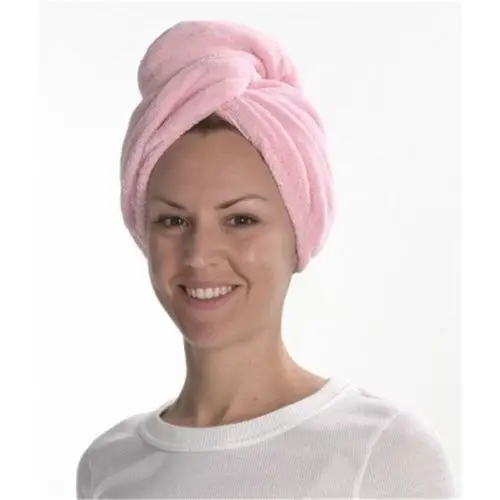 Волшебное полотенце для сушки волос, шапка из микрофибры, Быстросохнущий тюрбан для ванны, душа, бассейна, машинная стирка, колпачок(скидка более 30 шт - Цвет: PINK 1