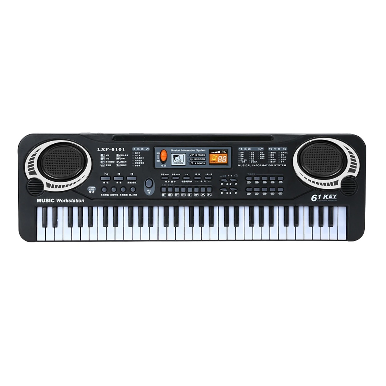 Doncella Accesible Materialismo Teclado electrónico de música Digital para niños, instrumento Musical con  mini micrófono, 61 teclas, color negro, regalo|Piano| - AliExpress