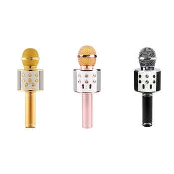 

WS858 Portable Wireless Singing Microphone Handheld Smartpnone Speaker Mic for Home KTV Outdoor Party