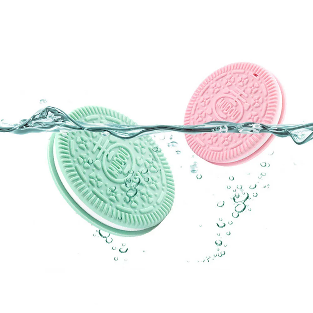 

1pc Food Grade Full Silicone Three-dimensional Biscuit Tooth Gel Babies Pacifier Clips Biscuit