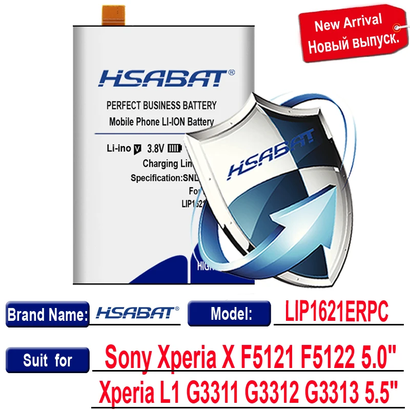 HSABAT 0 цикла 4150 мА/ч, Батарея для LIP1621ERPC sony Xperia X F5121 F5122 5," /для Xperia L1 G3311 G3312 G3313 5,5"