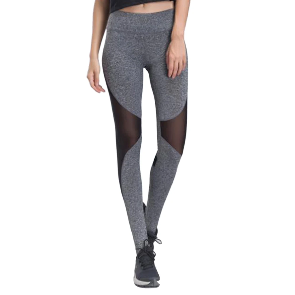 Women Yoga Pants Tights Mesh Stirrup Leggings Tummy Control High Waist Compression Activewear For Gym Workout Fitness Running