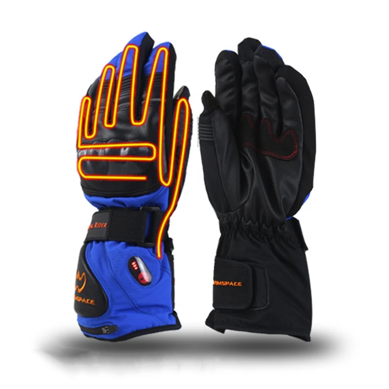 

warmspace for Warmspace 5600MAH Blue Smart Electric Heating Gloves, Lithium Battery 5 Fingers Self-Heating, Contact Screen Outdo
