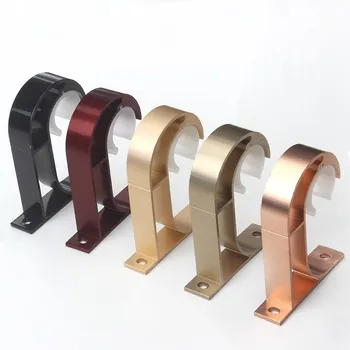 

Aluminium Alloy Ceiling Curtain Rod Top Loading Installation Brackets Hooks Modern Window-Dressing Home Decor with Screws