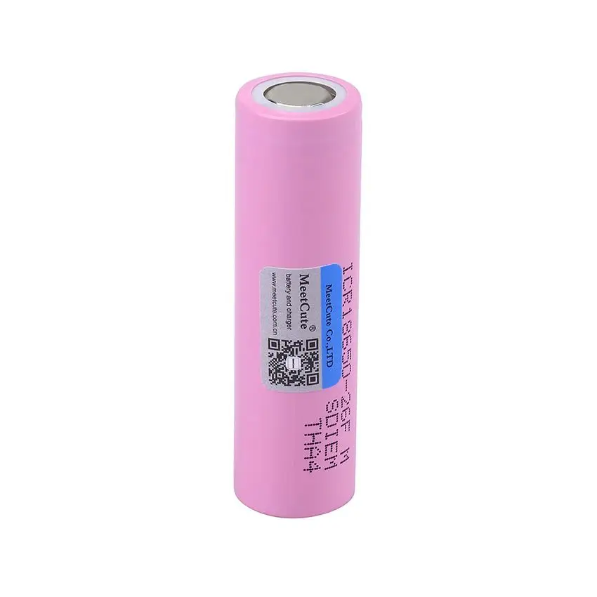 1pcs Meetcute 18650 18650 2600mAh литий-ионный ICR18650-26FM 3,7 V Перезаряжаемый 18650 аккумулятор для samsung 26F для фонарика - Цвет: 1pcs