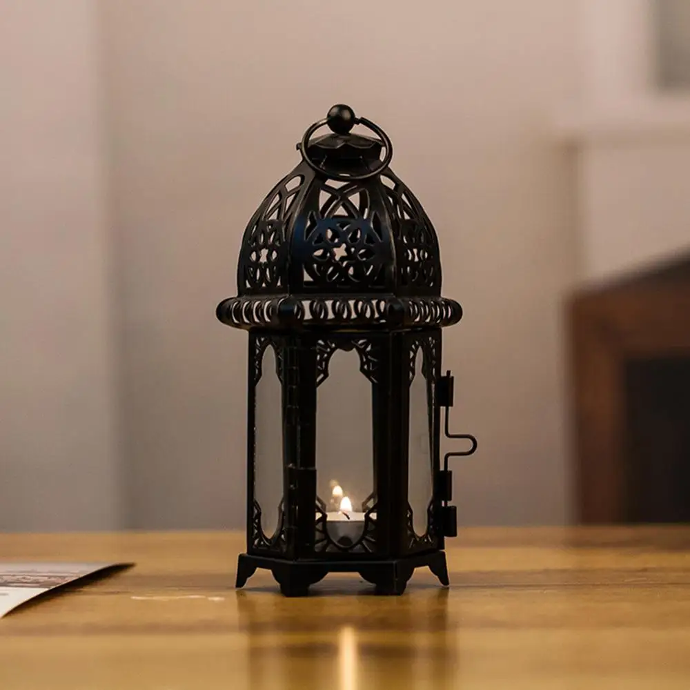 Candle holders New European candlestick vintage hanging candle holder Moroccan glass candle lantern wedding home decor