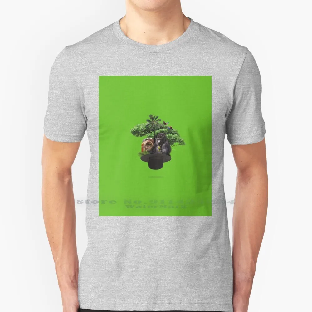 Non Ortodosso Jukebox Era Collage T Shirt Cotone 6Xl Jukebox Non Ortodosso Bruno Design Gorilla Bloccato Fuori Dal Cielo Tesoro Doo