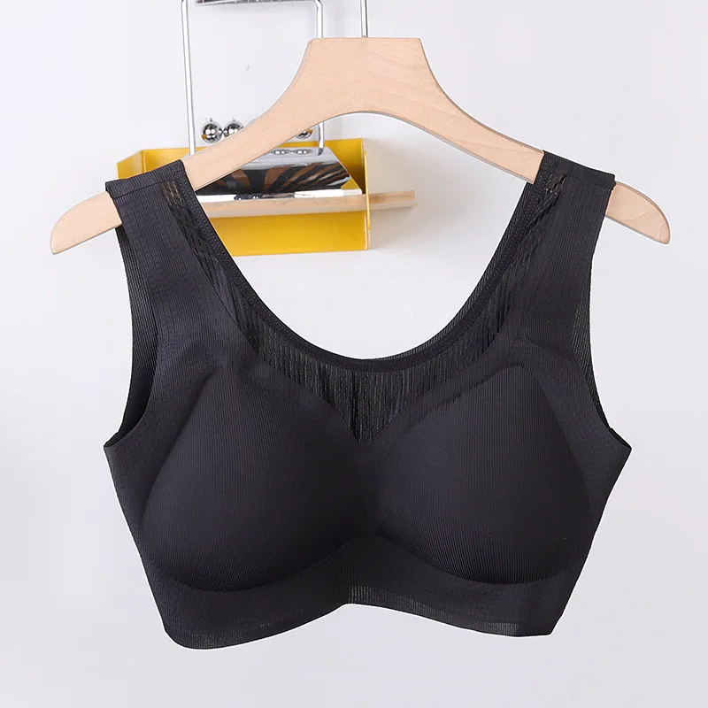 

Threaded Sports Bra One-piece Seamless Bralet Sexy Mesh U-shaped Back Wrapped Chest Underwear Women Lingerie