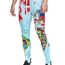 Карта мира брюки мужские не просвечивающие скрытый карман Полная длина стрейч Fit дышащая спортивная одежда с высокой посадкой полиэстер для беременных St