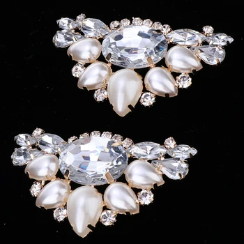 

2PCS Diamante Rhinestone Shoe Clips Charms Buckle Removable Crystal Shoe Decoration