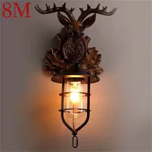 Appliques murales classiques rétro de 8M, lampes LED en forme de tête de cerf, luminaires décoratifs pour Loft, Bar à la maison