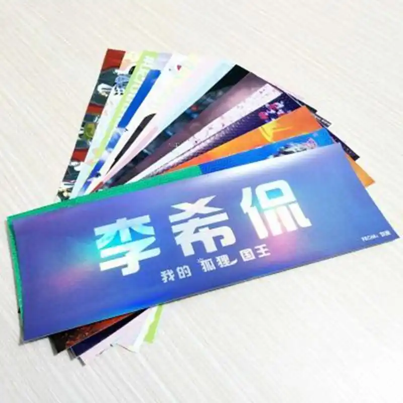 Customized Double Sided Printed Cheering Laser Paper Kpop Slogan