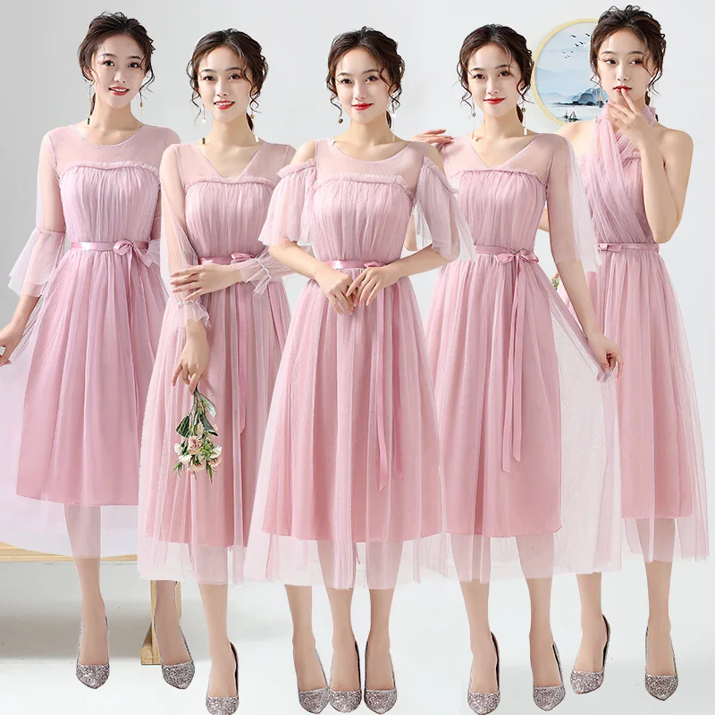 Bridesmaid Dresses Plus Size Red Bridesmaid Dresses Mid-length 2020 Wedding Party Dress ROM80212 Bridesmaid Dresses Plus Size Red Bridesmaid Dresses Mid-length 2020 Wedding Party Dress ROM80212