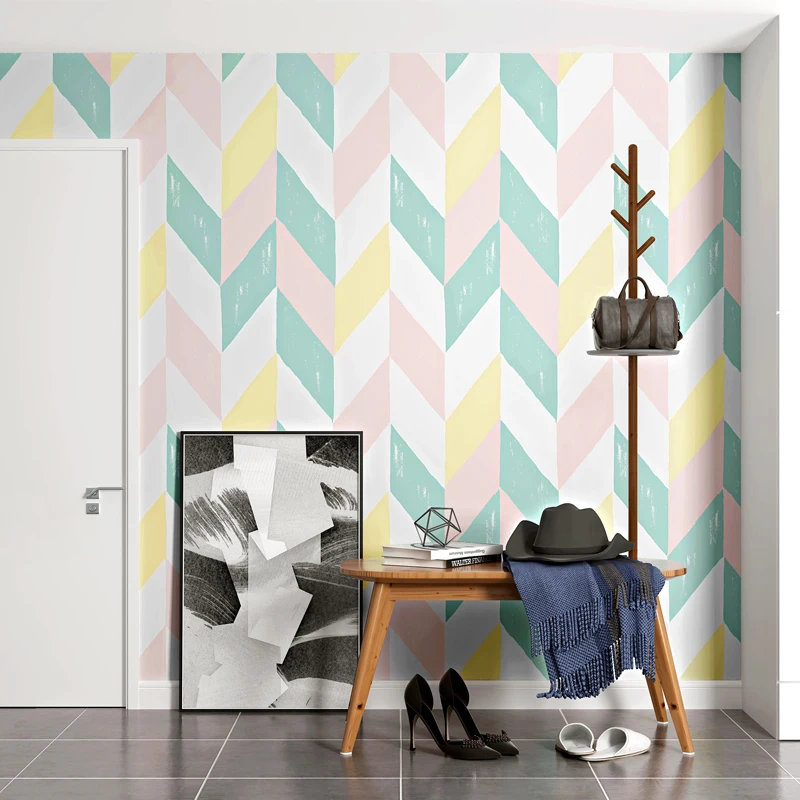 beibehang flooring Wallpaper for walls 3d room Square lattice geometric pattern wallpaper for living room TV backdrop wall paper beibehang custom super cool three dimensional paste floor painting mural living room tv backdrop 3d abstract pattern floor