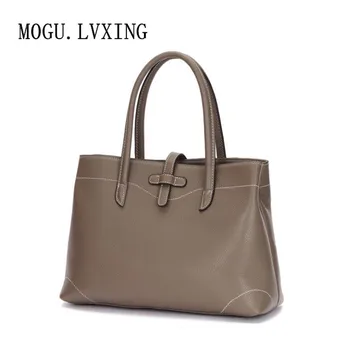 

MOGU.LVXING Women's Handbags Designer Leather Shoulder Bags Vintage European and American Oil Wax Large Tote Bags