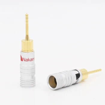 

8PCS Nakamichi 2mm Pin Speaker Banana Plug Adapter Wire Gold Plated New