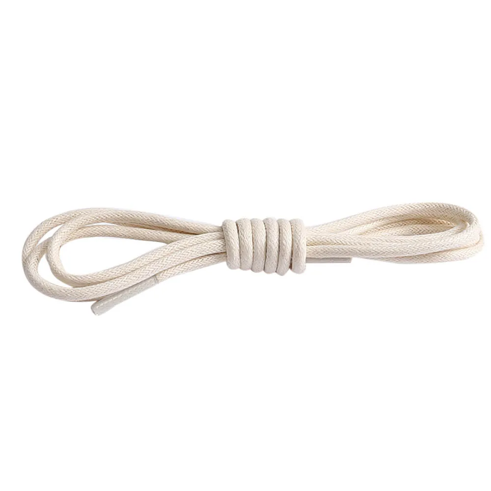 Beige Для мужчин Для женщин спортивные шнурки 60/80/100/120 см круглый воском Спорт на открытом воздухе, в стиле Оксфорд; платье парусиновые Сникеры шнурки унисекс струны - Цвет: Beige