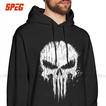 

Funny Hoodies Man Para Bellum Punisher Cotton Hooded Sweatshirts Black Hoodie Shirt