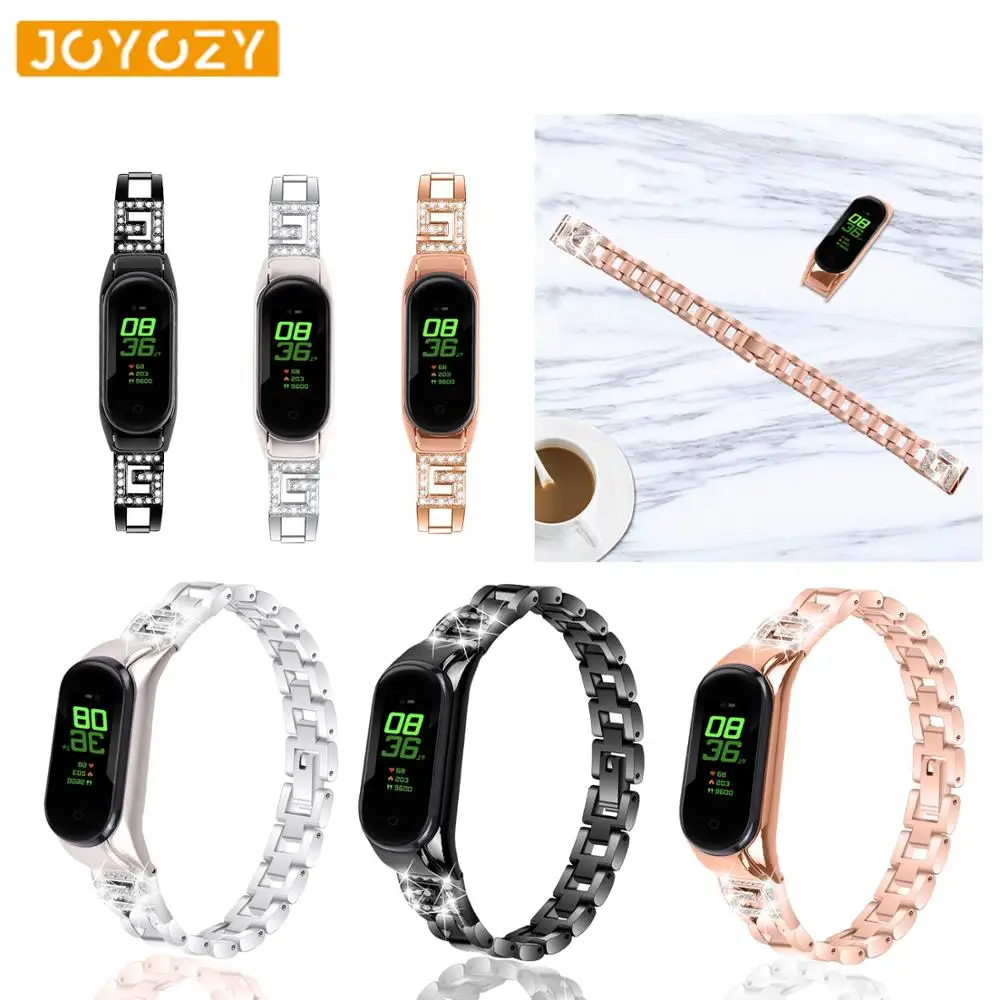 Новый Алмазный изысканный красивый ремешок Joyozy для часов mi band 3/4 модный из