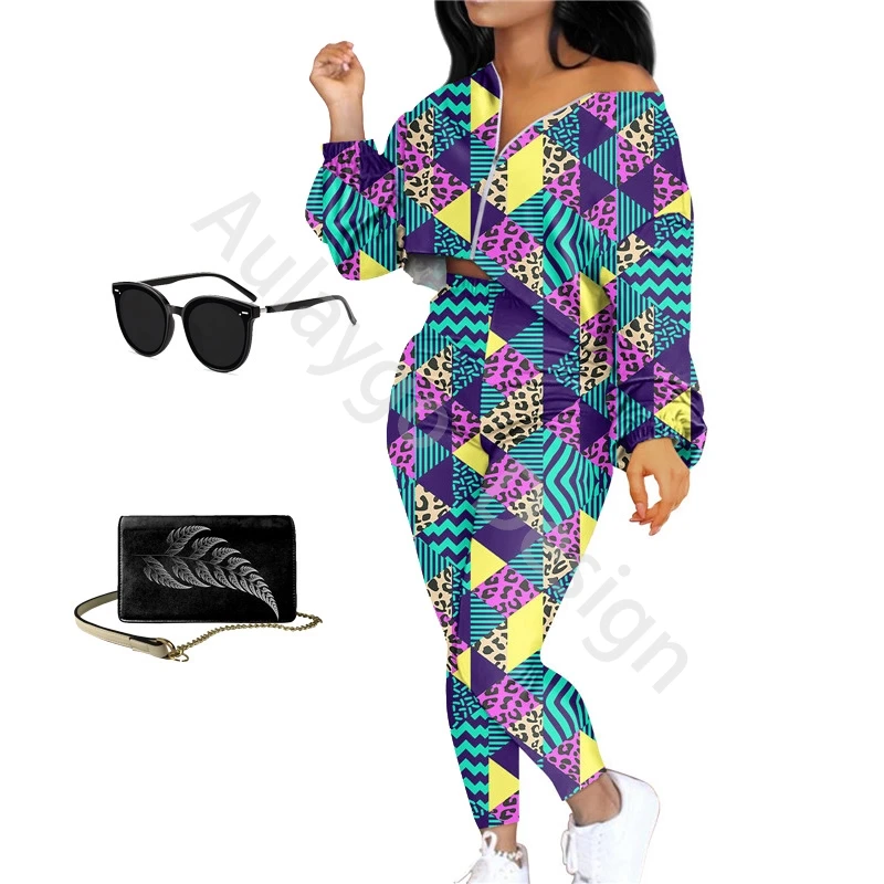 

Women's Plus Size Clothing Leopard Print Long Sleeve Coat And Pant Plus Size 2 Piece Set Women Casual Clothes Conjuntos De Mujer