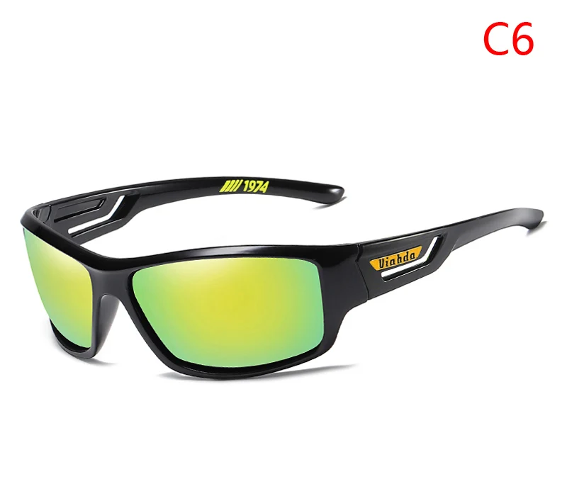 VIAHDA поляризационные солнцезащитные очки мужские дизайнерские HD очки для вождения Модные мужские очки для рыбалки UV400 gafas de sol - Цвет линз: C6