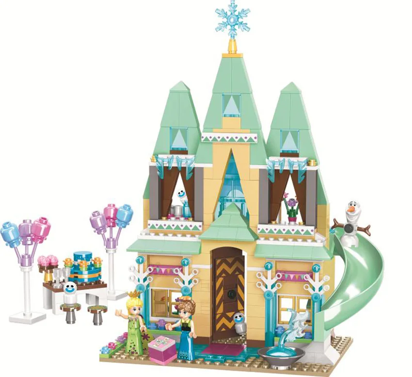 

Double Elephant 3017 Allen Dell Castle Celebration GIRL'S Yi Inserted Building Blocks Model tong sportshero High 303 Cards 79277