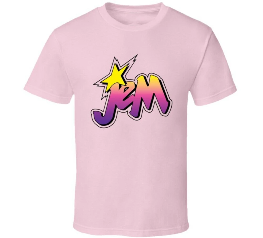 Jem And The hologram Ретро винтажная мультяшная футболка с логотипом на заказ принтом |