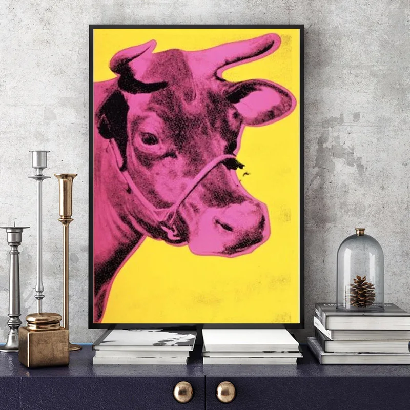 Visual Arts Materials Surfaces Pink Cow on Canvas