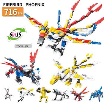 

Phoenix Fire Educational Building Blocks Set animal Creative Toys For Children 28027 Assembling With Friends Moc Technic Brick
