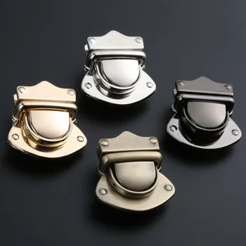 

Metal Clasp Bag Lock Snap Buckle DIY Handmade Luggage Leather Craft Purse Hardware Alloy Gold Silver Black Bronze 38*40mm