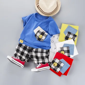 

Summer 2020 new children's boutique kids clothing short sleeve T-shirt and pants toddler boy clothes sets