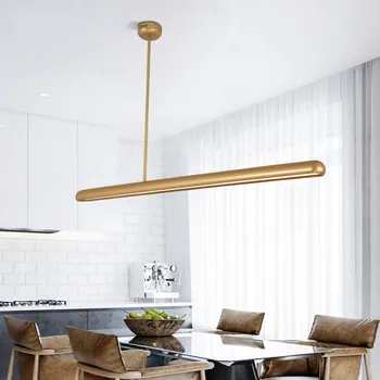 

Nordic led chandelier restaurant living room lamp modern minimalist 110v-220v desk strip front desk office lighting