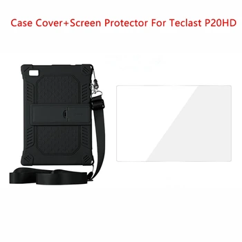 

Case Cover+Sn Protector for Teclast P20Hd 10.1inch Tablet Pc Stand Anti-Drop Protection Silicone Case with Lanyard