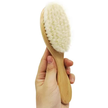 

Wooden Handle Hairdressing Soft Fiber Brush Barber Neck Duster Cleaning Remove Brush Hair Styling Tools